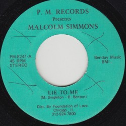 Mack Simmons-(45RPM)The Same One/ Lie To Me